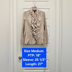 INC International Concepts Ruffled LS Jacket, GUC, Size Medium